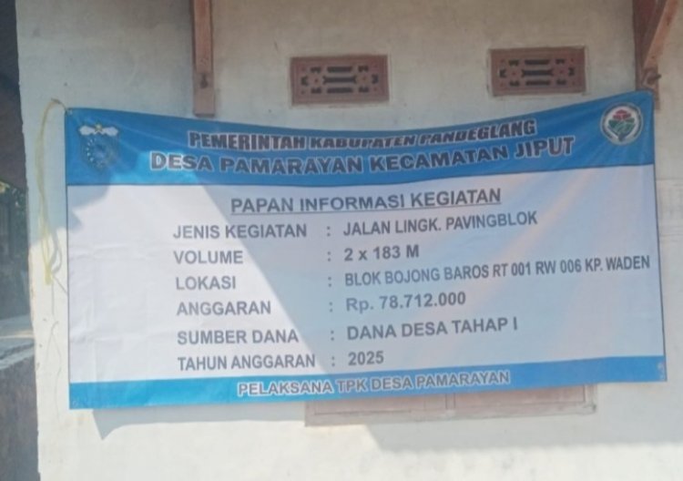 Aktivis Kompak Minta APH & Dinas Terkait,  Audit Realisasi Dana Desa Pamarayan Jiput, Yang Diduga Sarat Akan KKN