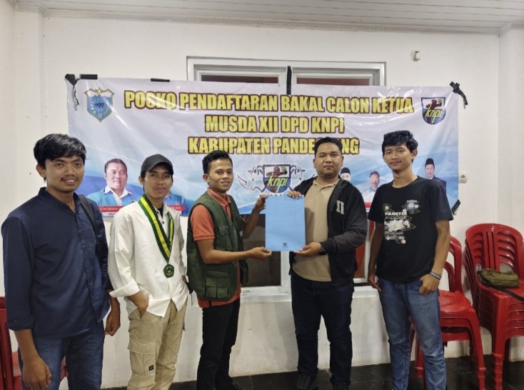 Aktivis Pandeglang, Entis Sumantri Resmi  Daftar Sebagai Calon  Ketua Pada Musda XII DPD KNPI Pandeglang  2025.