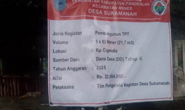 Pekerjaan pembangunan TPT Desa Sukamanah Diduga Pakai Material Bekas Dan Pekerjaan Terkesan Di Paksakan.