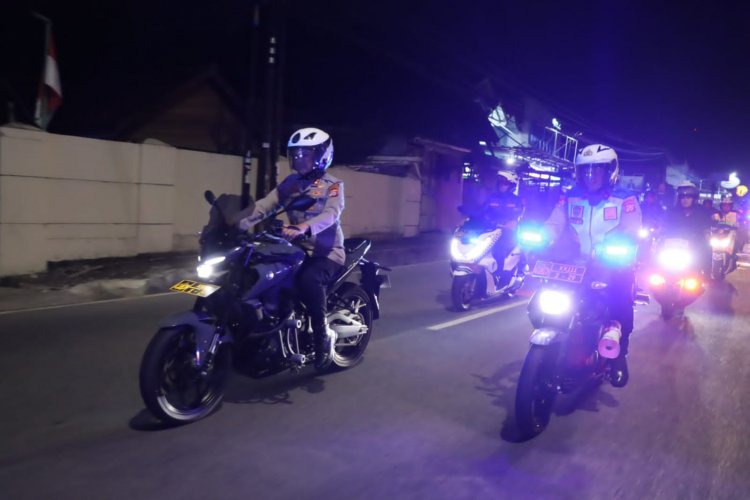 Polres Pandeglang Gelar Patroli Skala Besar Dalam Rangka Cipta Kondisi di Wilayah Hukum Pandeglang