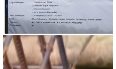 Diduga Pekerjaan Pamsimas Desa Karang Anyar Kecamatan Labuan Dikerjakan ASJAD Dan Abaikan APD.