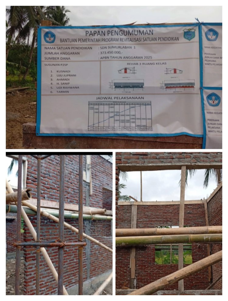 Diduga Minim Pengawasan, Proyek Revitalisasi SDN Sumurlaban 1 Disorot GWI dan Bara Api