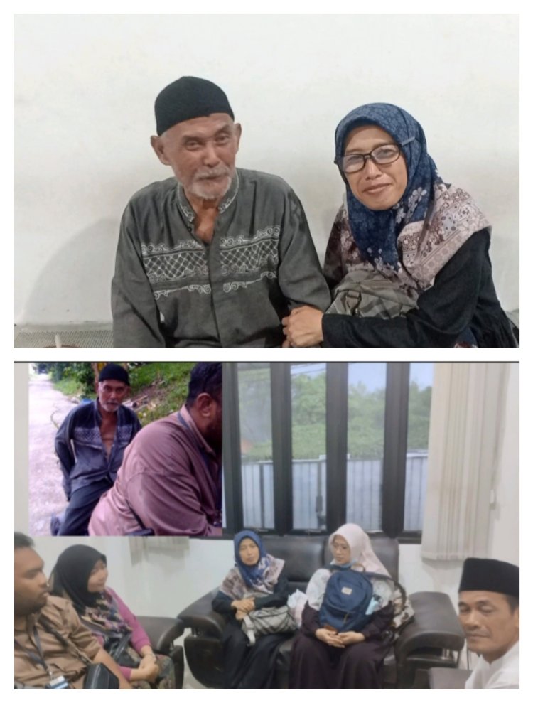 Berkat Kekompakan Polsek Labuan Polres Pandeglang Kolaborasi Dengan Dinsos Karawang, H.Eman Suherman Ditemukan.