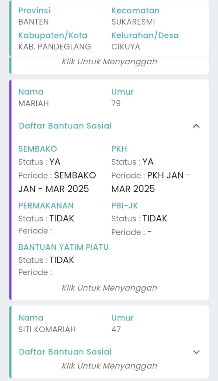 Skandal PKH Cikuya Meledak: KPM Dipalak, Cip Bank Diduga Dimainkan, RT Akui Terima Uang”