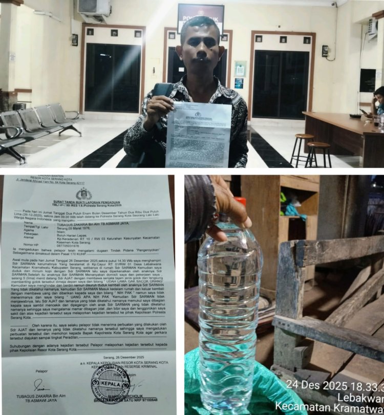 Akibat Penelusuran Miras Ilegal Wartawan Jadi Korban penganiayaan, Pengeroyokan Di Wilayah Kramatwatu Serang Banten.