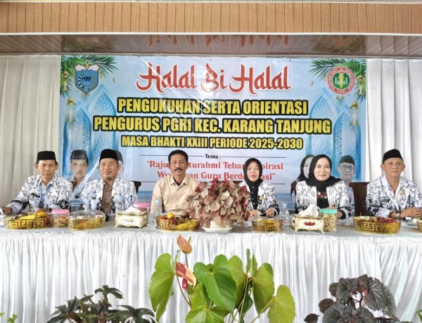 Mempererat Kebersamaan, Halal Bihalal PGRI Cabang Karangtanjung Di Hadiri Camat dan Wakil Ketua PGRI Pandeglang, Bertempat Divila Jamuju
