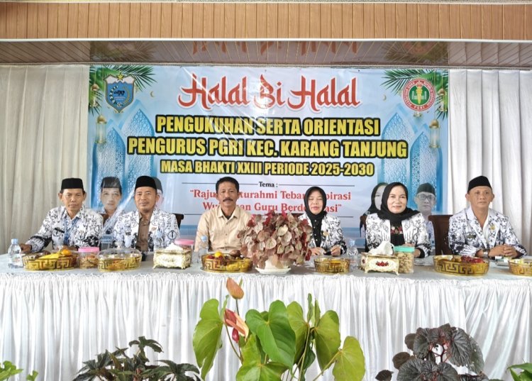 Mempererat Kebersamaan, Halal Bihalal PGRI Cabang Karangtanjung Di Hadiri Camat dan Wakil Ketua PGRI Pandeglang, Bertempat Divila Jamuju