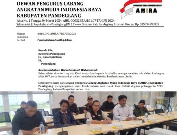KSPPG Banyubiru Labuan diduga Langgar SOP dan Tidak Sesuai Asta Cita Presiden Prabowo. DPC AMIRA dan DPC BPPKB Pandelang Akan Lakukan Aksi Unras