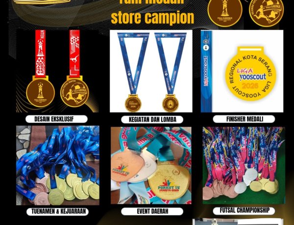 TOKO MEDALI & PLAKAT CUSTOM HADIR DI KERONCONG PANDEGLANG, SIAP LAYANI BERBAGAI EVENT DAN KEJUARAAN