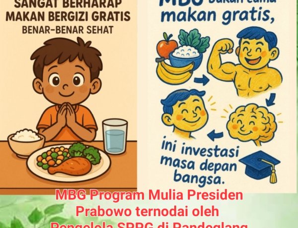 MBG Program Mulia Presiden Prabowo untuk Menyongsong Indonesia Emas 2045, di Pandeglang Banten Ternodai Oleh Oknum Pengelola SPPG Yang Tidak Bertanggung Jawab