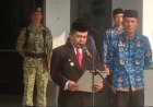 Camat Munjul Bersama Forkopimcam Gelar Upacara Hari Lahir Pancasila, di Halaman Kantor Camat Munjul