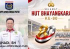 Selamat HUT Bhayangkara Ke-80 Tahun 2026, Uhadi, SH, Sekjen DPP APDESI Merah Putih