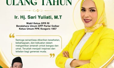 Ade M. Bahtiar, Ketua OKK PP AMMDI, Sampaikan Selamat Ulang Tahun Kepada Ibu Sari Yulianti, Wakil Ketua DPR RI juga Bendahara Umum DPP Partai Golkar