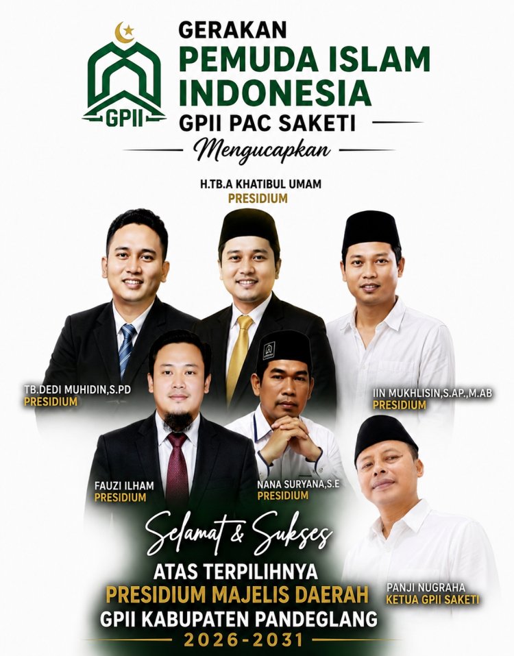 GPII PAC Saketi Sampaikan Ucapan Selamat kepada Presidium MD KAHMI Pandeglang Periode 2026–2031