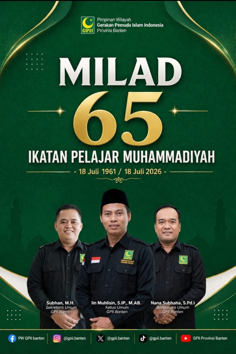 Milad ke-65 IPM, PP GPII Banten Sampaikan IPM Adalah Investasi Lahirnya Pemimpin Bangsa untuk Masa Depan