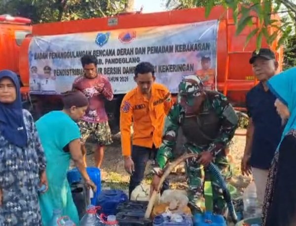 Kemarau 2026 Mengeringkan Pandeglang, BPBD-PK Sudah Distribusikan Air ke 16 Kecamatan