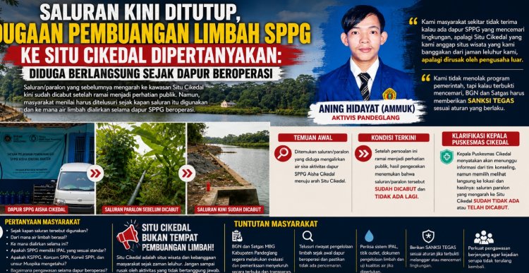 ‎Situ Cikedal Dipertaruhkan, Warga Desak BGN Berikan Sanksi Tegas Jika SPPG Terbukti Mencemari Lingkungan  ‎