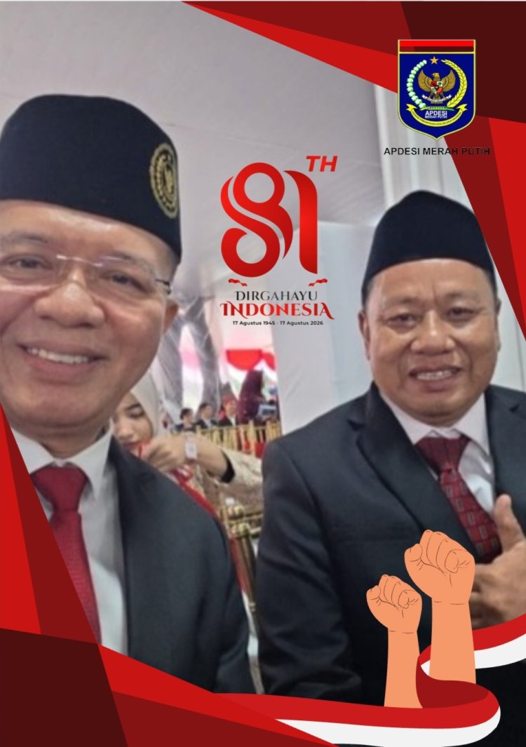 Uhadi Sekjen APDESI Merah Putih Bersama Ketua Umum ABPEDNAS Indonesia Indra Utama, Hadiri Perayaan HUT RI Ke-81 di Istana Negara,