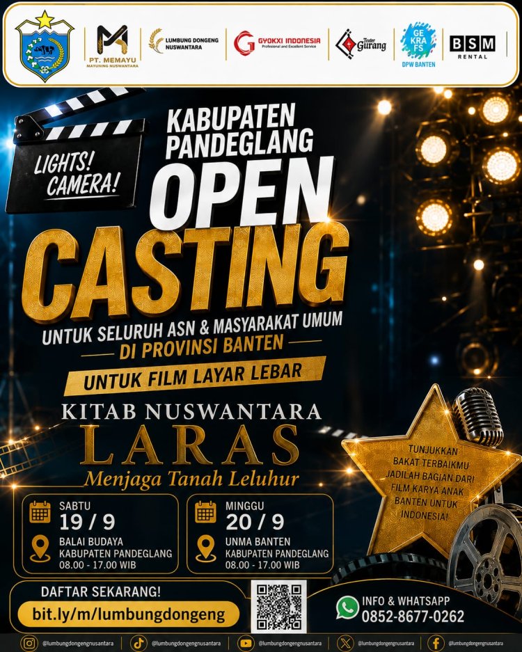 Ayo Talenta Pandeglang, Tunjukan Bakatmu Dan Jadi Bagian Dari  Film  LARAS