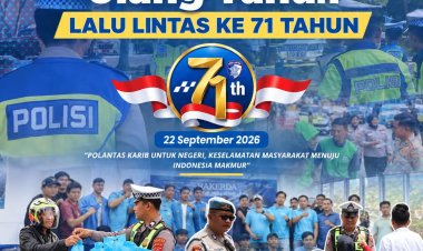 KNPI PANDEGLANG APRESIASI POLANTAS, UCAPKAN SELAMAT HUT LALU LINTAS BHAYANGKARA KE-71