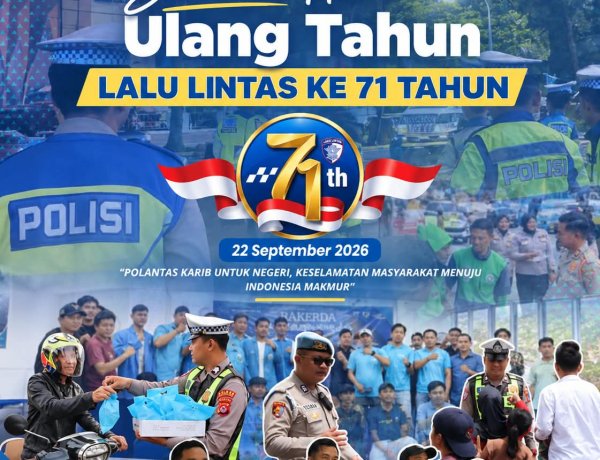 KNPI PANDEGLANG APRESIASI POLANTAS, UCAPKAN SELAMAT HUT LALU LINTAS BHAYANGKARA KE-71