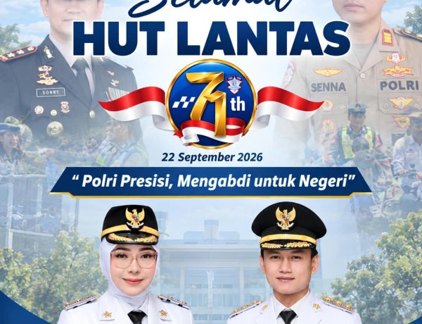 BUPATI DAN WAKIL BUPATI PANDEGLANG UCAPKAN SELAMAT HUT LALU LINTAS BHAYANGKARA KE-71