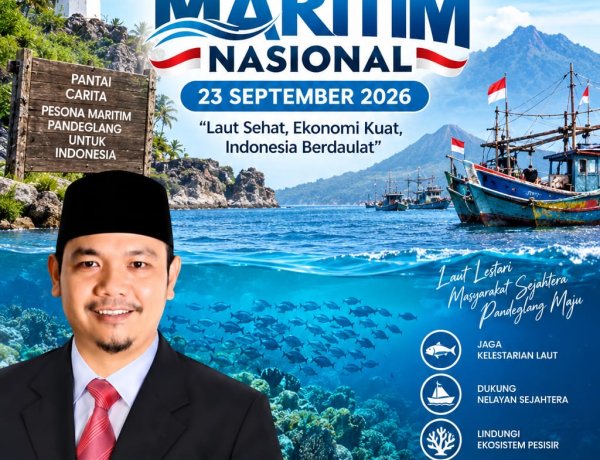 HARI MARITIM NASIONAL 2026, FRAKSI GERINDRA DPRD PANDEGLANG ERI YANTO AJAK MASYARAKAT JAGA LAUT DAN DUKUNG NELAYAN