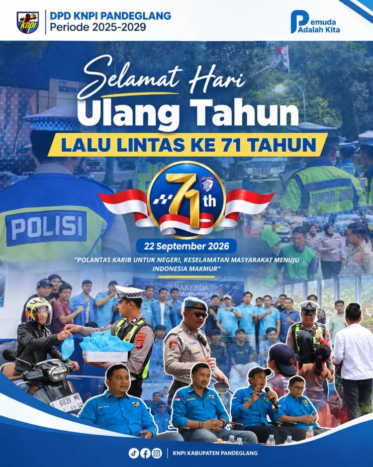KNPI PANDEGLANG APRESIASI POLANTAS, UCAPKAN SELAMAT HUT LALU LINTAS BHAYANGKARA KE-71