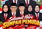 Jajaran Pimpinan dan Pegawai BKPSDM Pandeglang Sampaikan Selamat Hari Sumpah Pemuda Ke-98, "Patriot, Gigih, Berempati, Pemuda Untuk Indonesia"