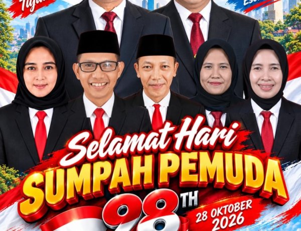 Jajaran Pimpinan dan Pegawai BKPSDM Pandeglang Sampaikan Selamat Hari Sumpah Pemuda Ke-98, "Patriot, Gigih, Berempati, Pemuda Untuk Indonesia"
