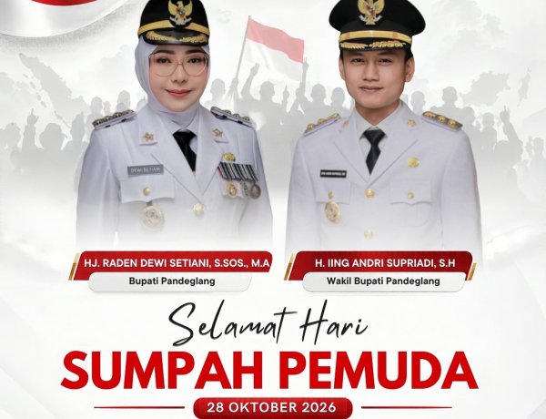 Bupati dan Wakil Bupati Pandeglang Sampaikan Selamat Hari Sumpah Pemuda 2026, Ajak Generasi Muda Terus Bergerak untuk Indonesia