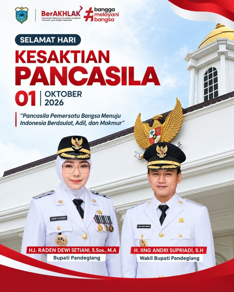 Bupati dan Wakil Bupati Pandeglang Ajak Masyarakat Teguhkan Nilai Pancasila di Hari Kesaktian Pancasila 2026