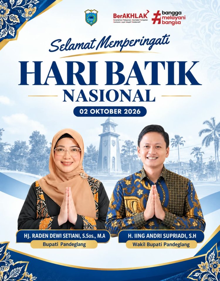 Bupati dan Wakil Bupati Pandeglang Ajak Masyarakat Lestarikan Batik sebagai Warisan Budaya Bangsa