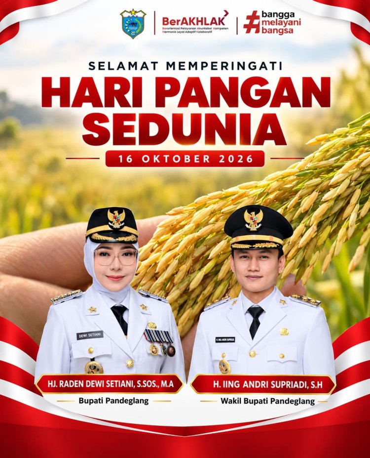 Hari Pangan Sedunia 2026, Bupati dan Wakil Bupati Pandeglang Ajak Perkuat Ketahanan Pangan dan Sejahterakan Petani